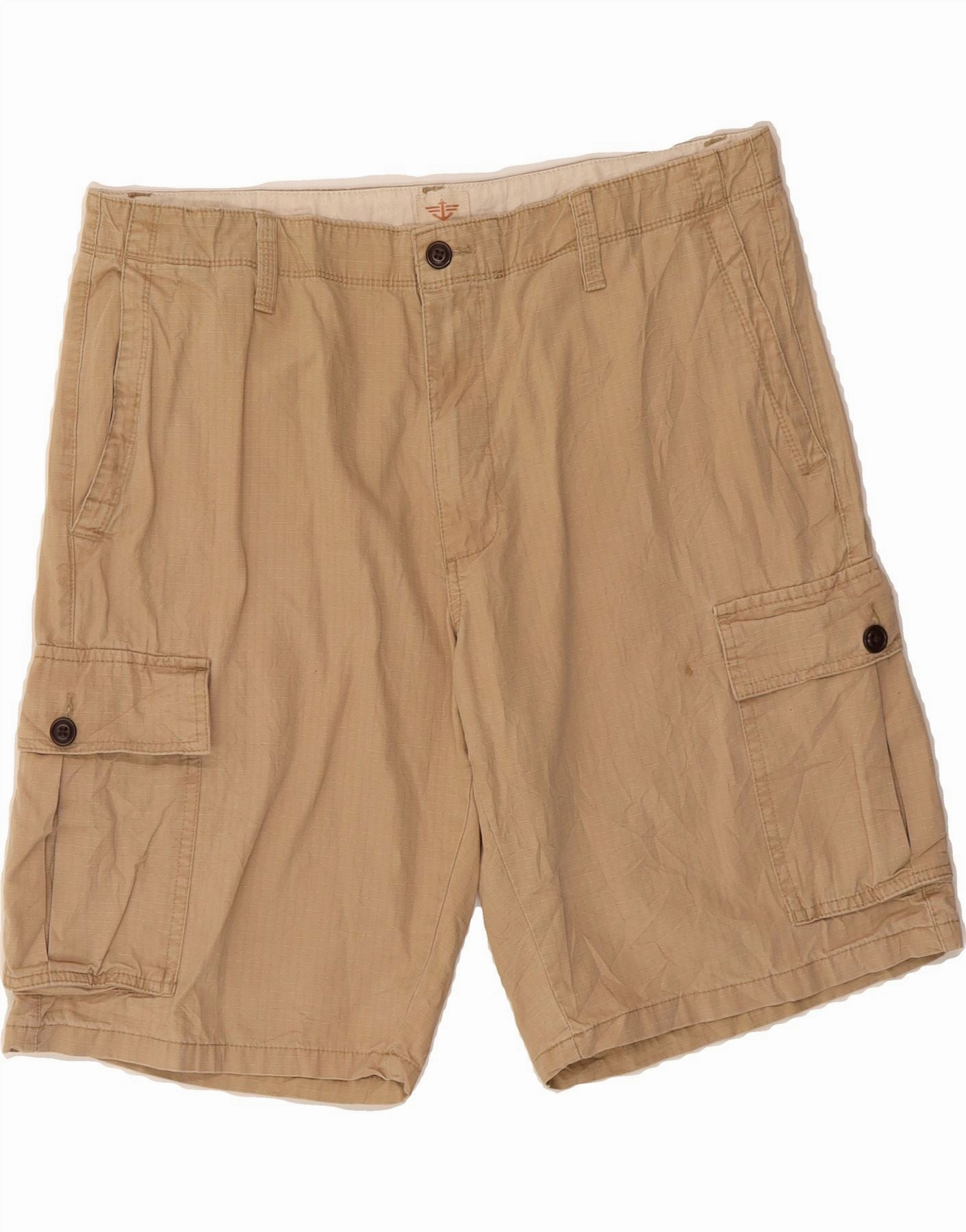 Compression Fit Denim shorts DOCKERS Mens Cargo Shorts  W36 Large  Beige Cotton