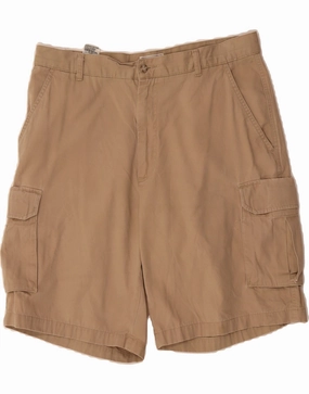 Clean Feel DOCKERS Mens Cargo Shorts W36 Large  Beige Cotton