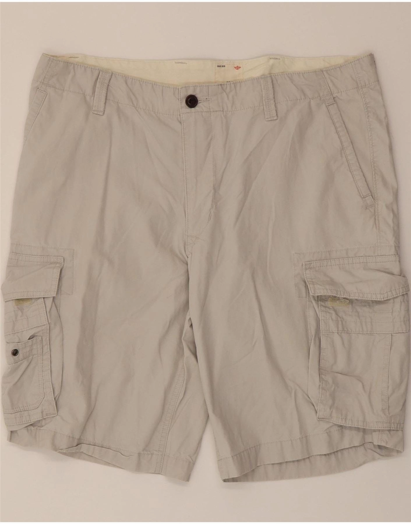 DOCKERS Mens Cargo Shorts W36 Large Grey Cotton Cozy Wear Compression Fit