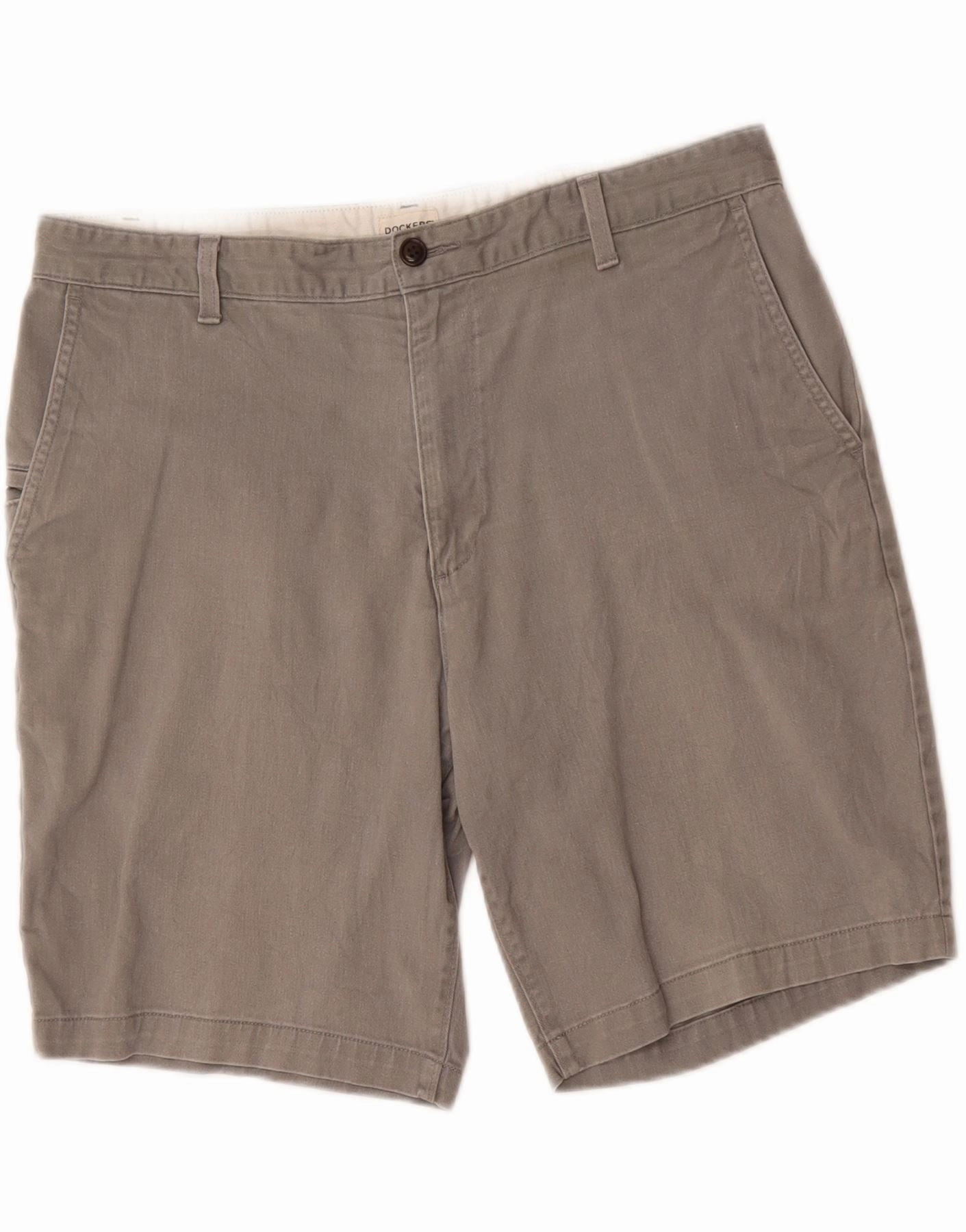 DOCKERS Mens Cargo Shorts W36 Large Grey Cotton linen option Chafe Resistant Edges