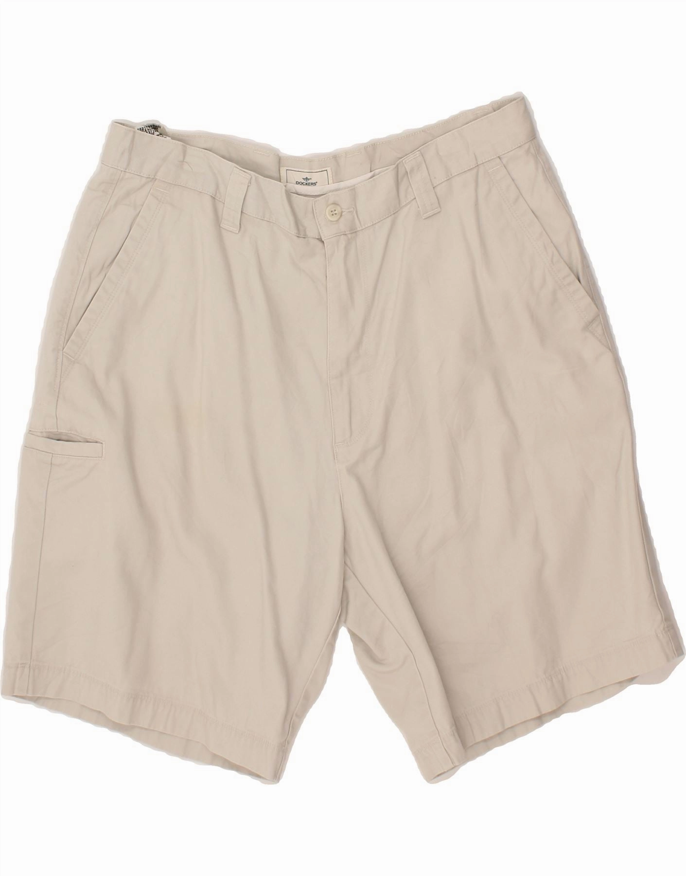 DOCKERS Mens Cargo Shorts W36 Large White Cotton Anti Odor Treatment