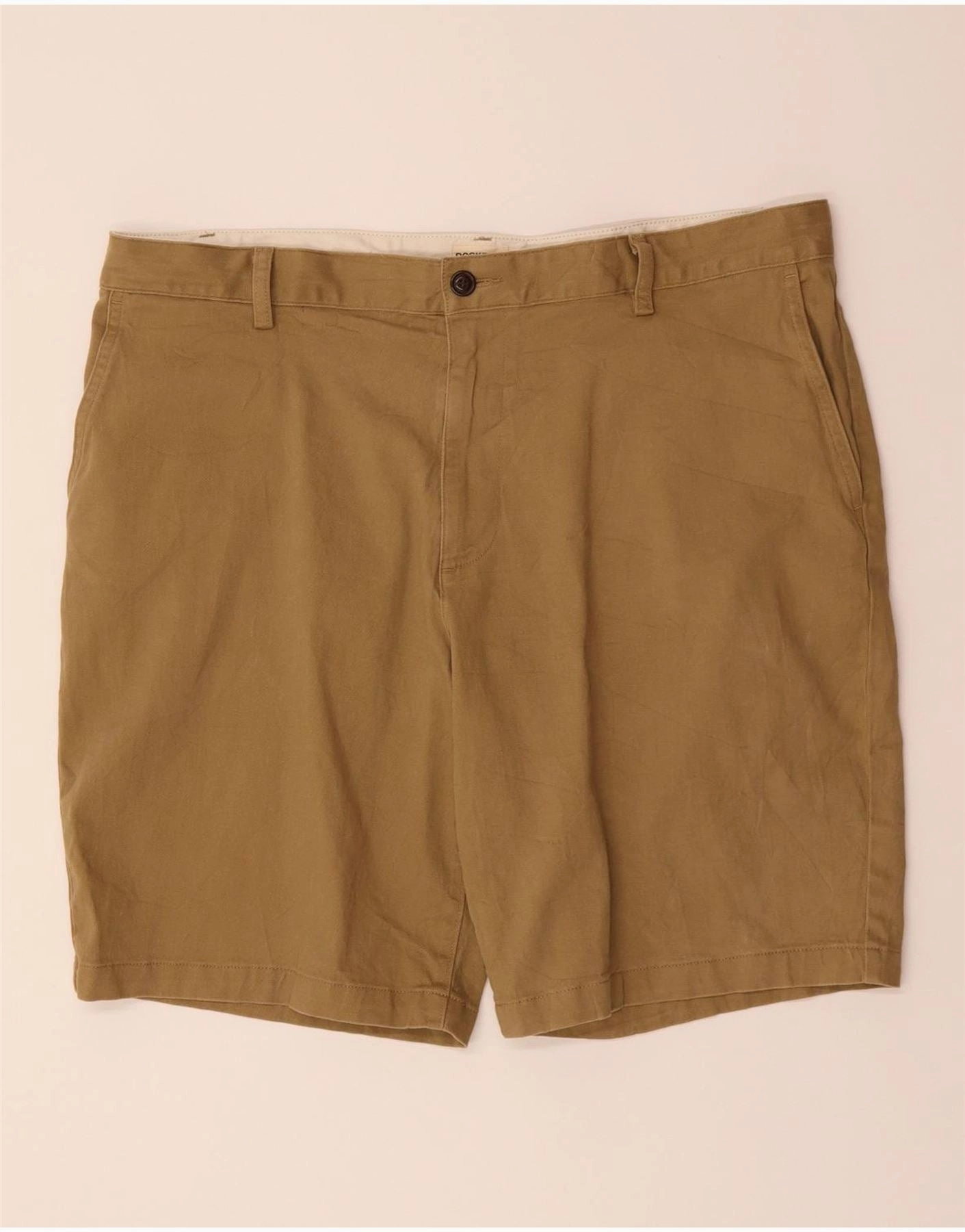 Easy Fit Quick Release Buckle DOCKERS Mens Cargo Shorts W38 XL Beige Cotton