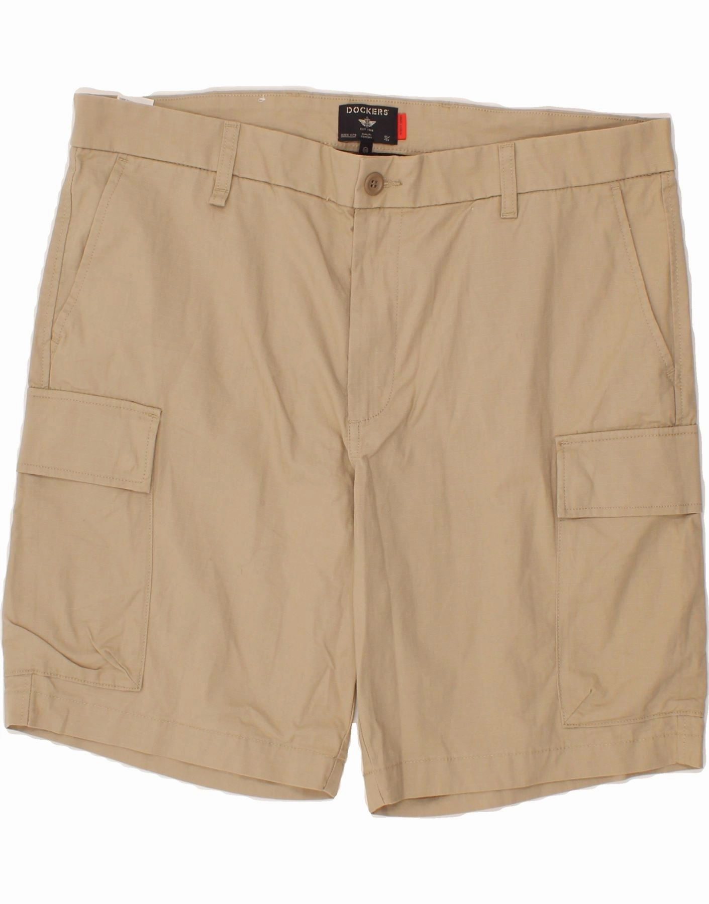 Low Bulk Waistband kids wear DOCKERS Mens Cargo Shorts W38 XL Beige Cotton