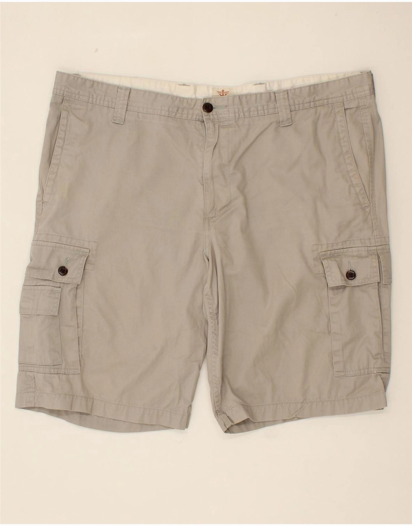 DOCKERS Mens Cargo Shorts W40 XL Beige Cotton Wind Resistant Panels fitness industry