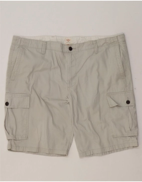 DOCKERS Mens Cargo Shorts W40 XL Grey Cotton Adjustable Fit Travel Comfort