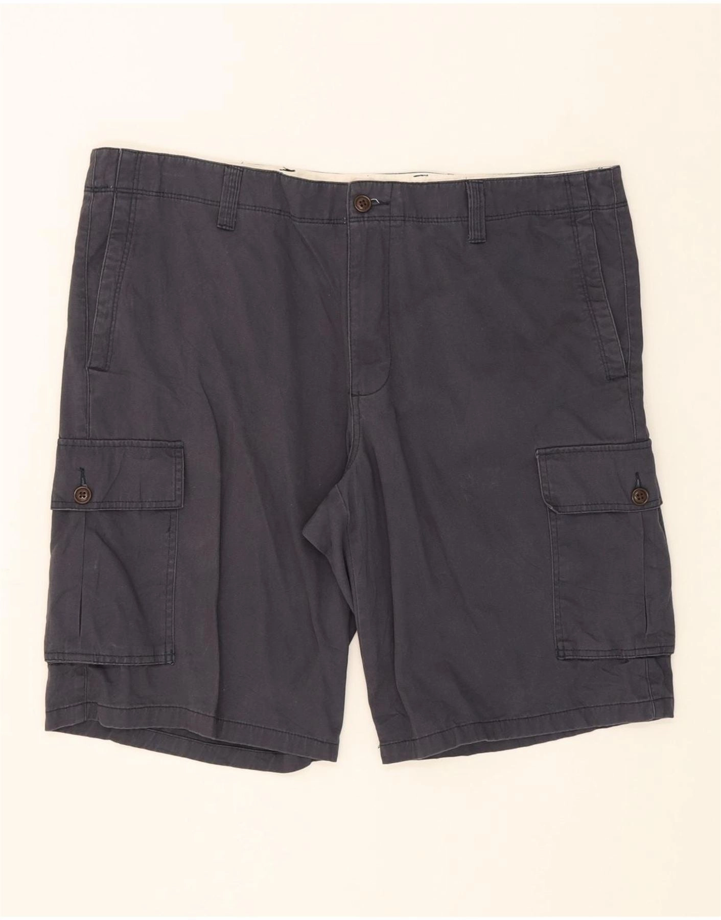 Flexible Gusset Design Easy Movement Fit DOCKERS Mens Cargo Shorts W40 XL Navy Blue Cotton