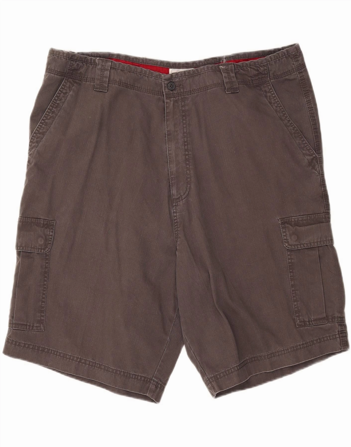 DOCKERS Mens Cargo Shorts W42 2XL  Grey Cotton Motion Support Breathable Performance