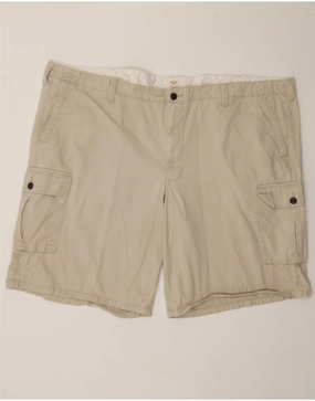 DOCKERS Mens Cargo Shorts W50 4XL Beige Cotton Street Mood Cool Touch Fit