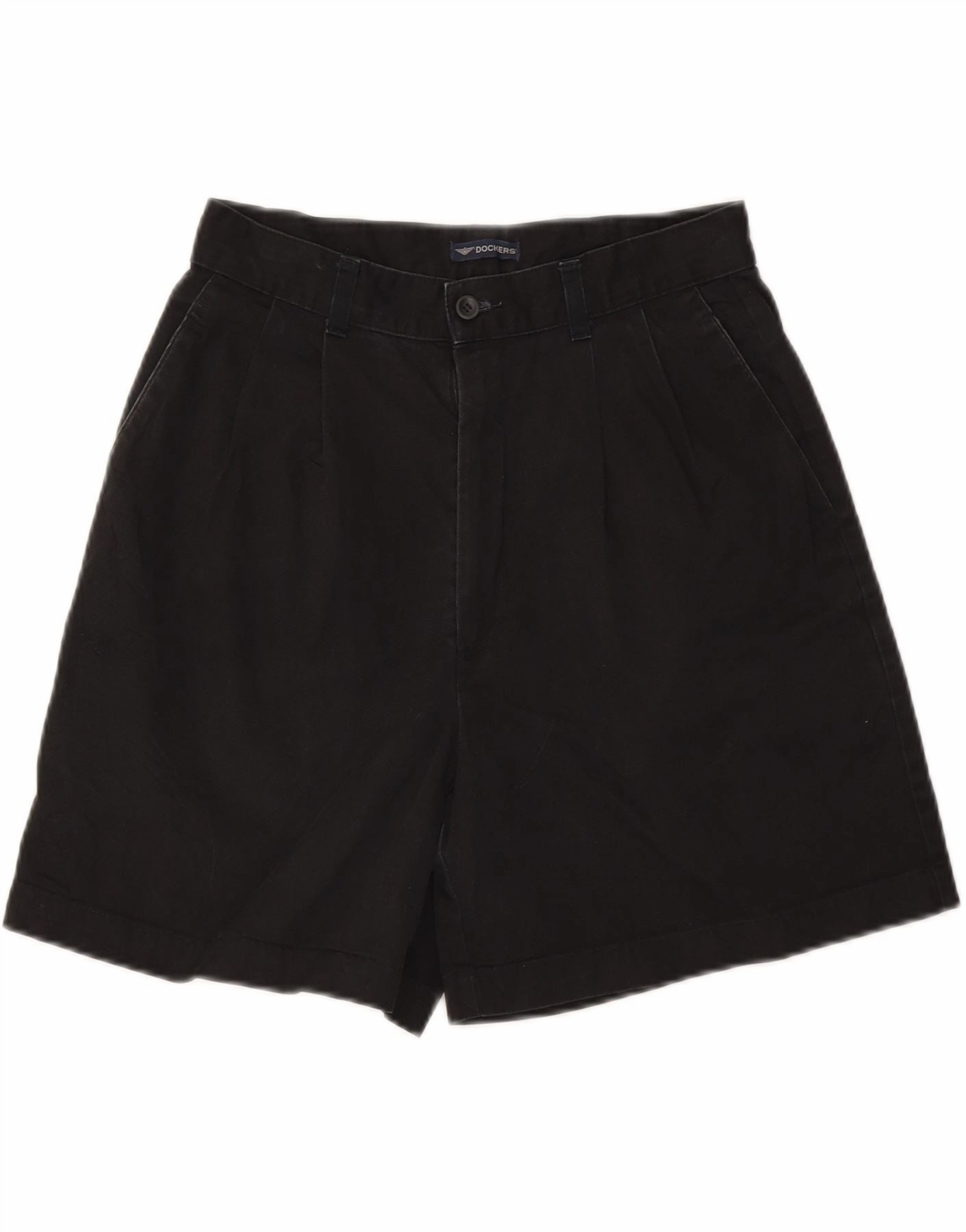 DOCKERS Mens Chino Shorts  W28 Small Black Odor Lock Technology