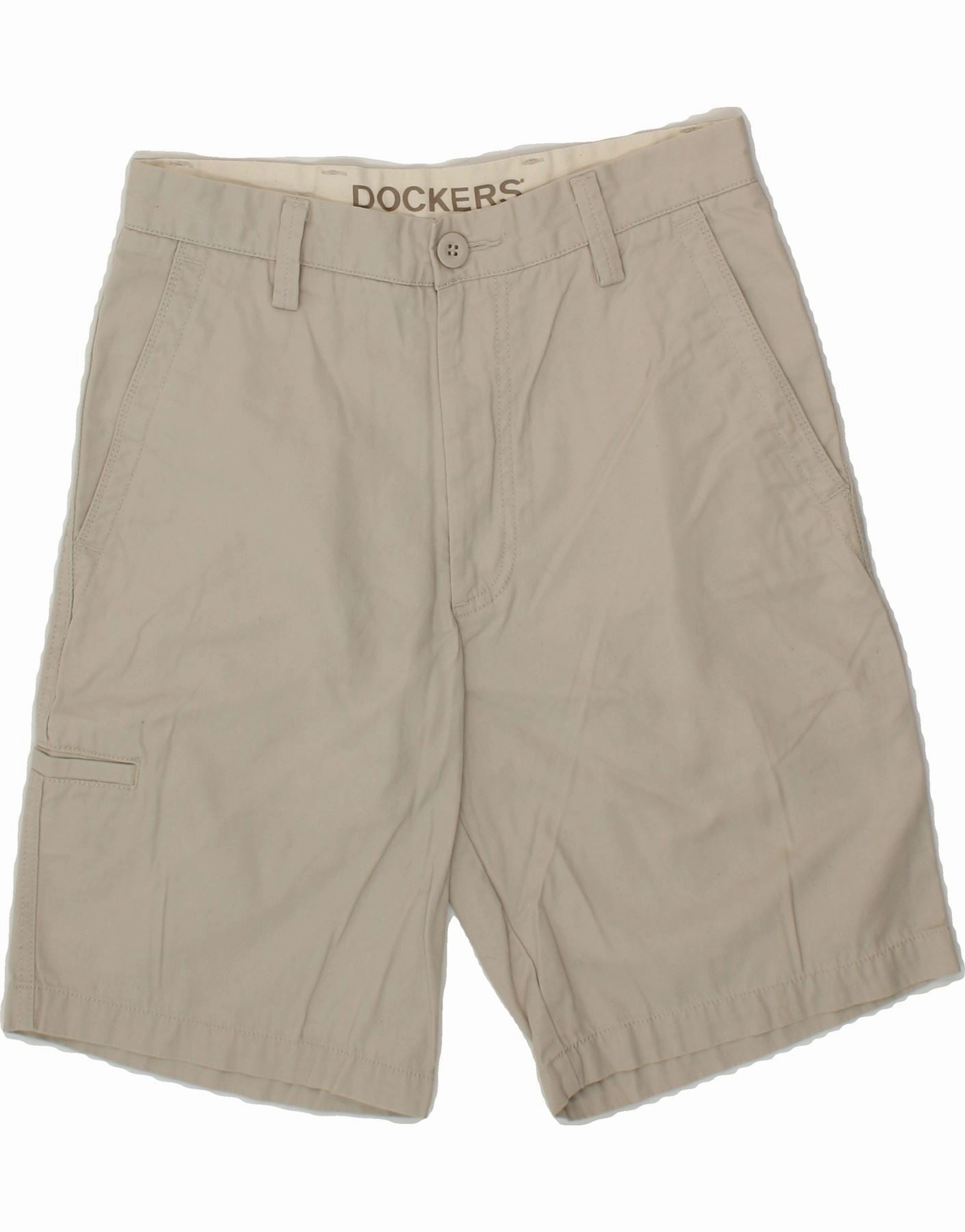 DOCKERS Mens Chino Shorts W30 Medium Beige Cotton Durable Comfort