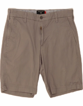 DOCKERS Mens Chino Shorts W30 Medium Grey Cotton Eco-friendly stripe design