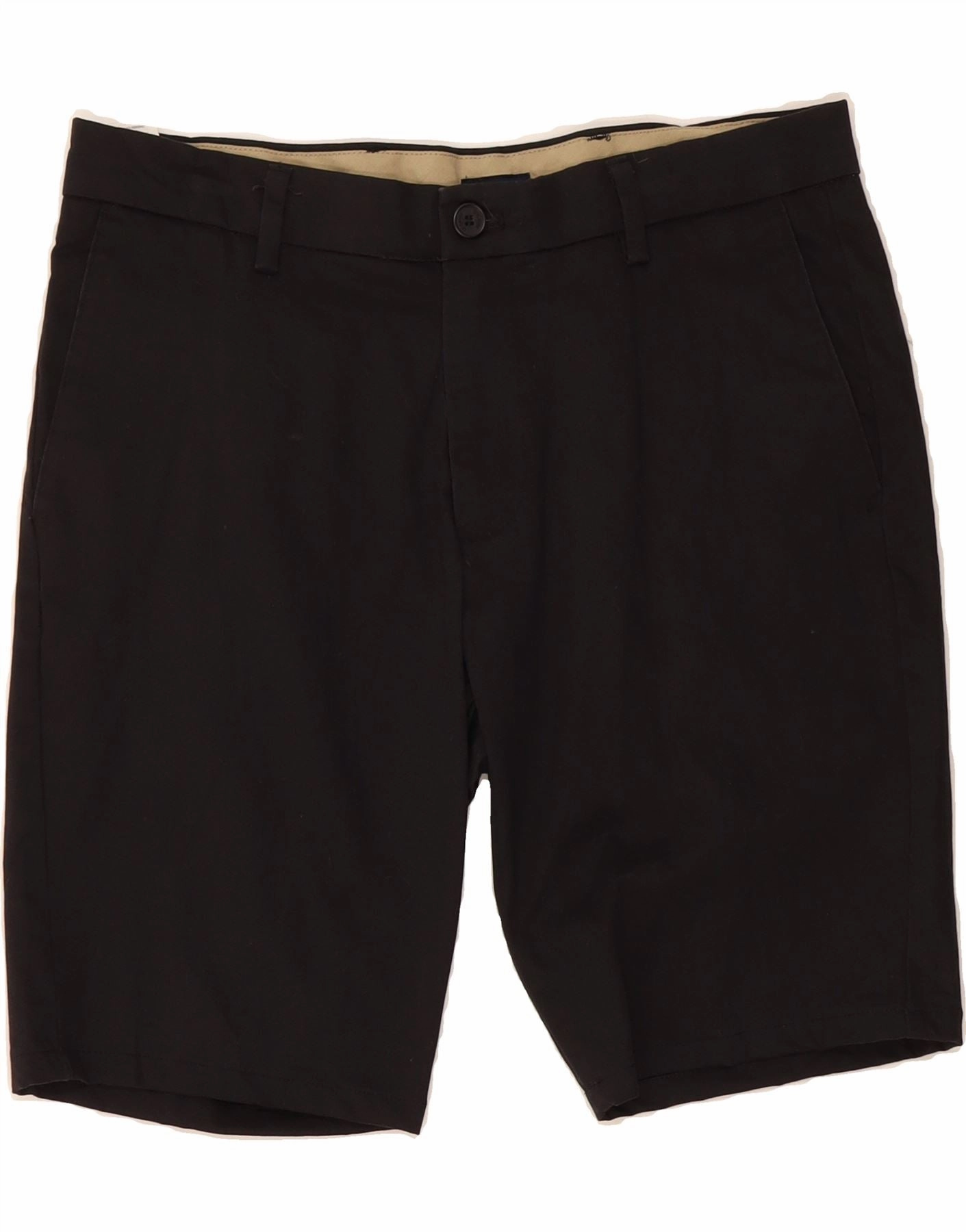 DOCKERS Mens Chino Shorts W32 Medium  Black Cotton Ultra Lightweight Build Light Active
