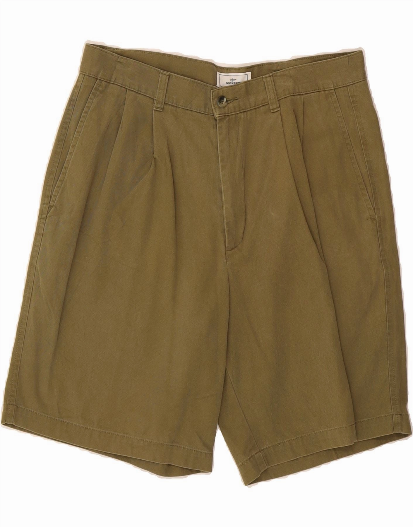 DOCKERS Mens Chino Shorts W32 Medium Khaki Cotton Contoured Articulation Cycling shorts