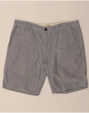 DOCKERS Mens Chino Shorts W33 Medium Grey Cotton Punk style suede look