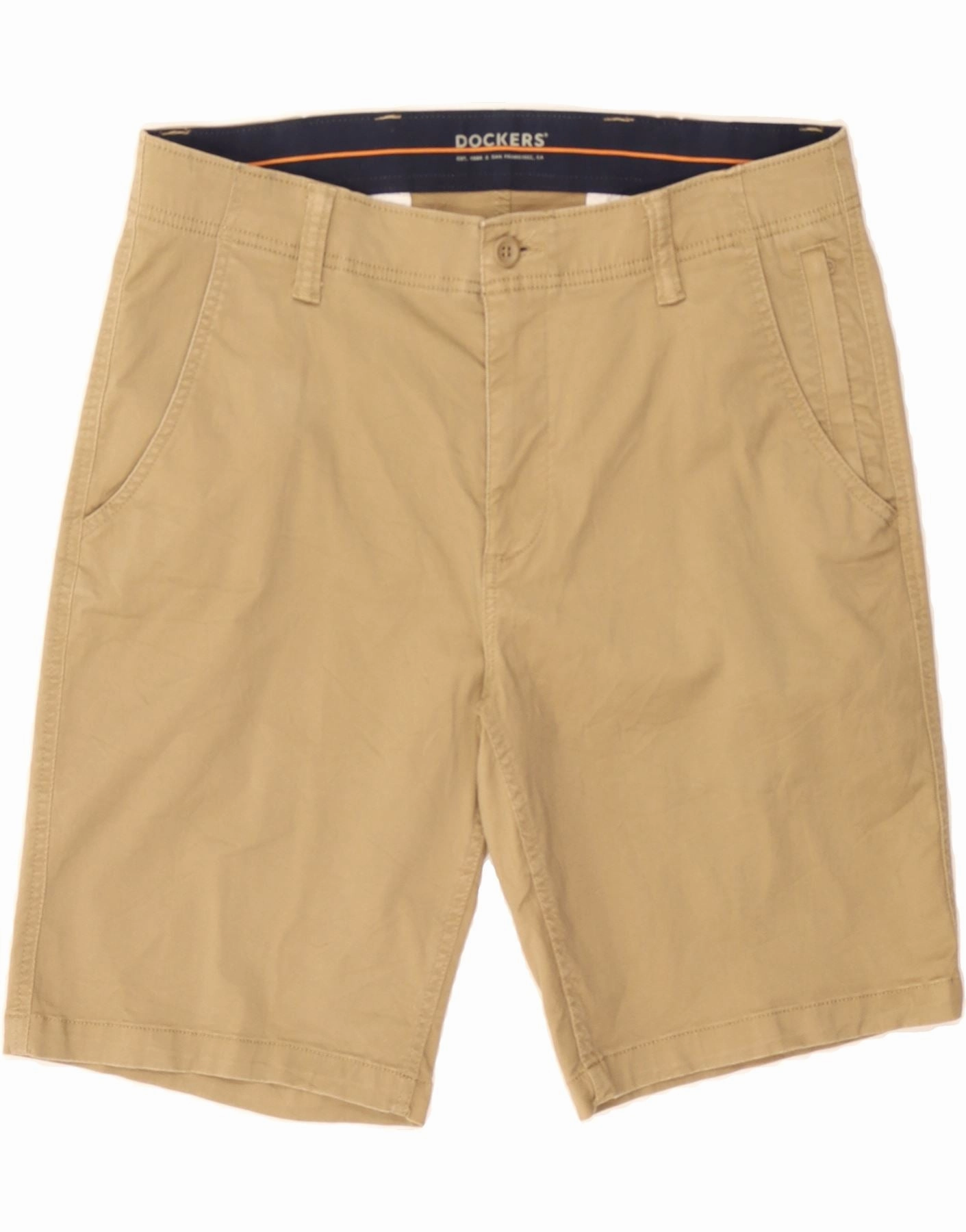 equestrian wear DOCKERS Mens Chino Shorts W34 Large  Beige Cotton