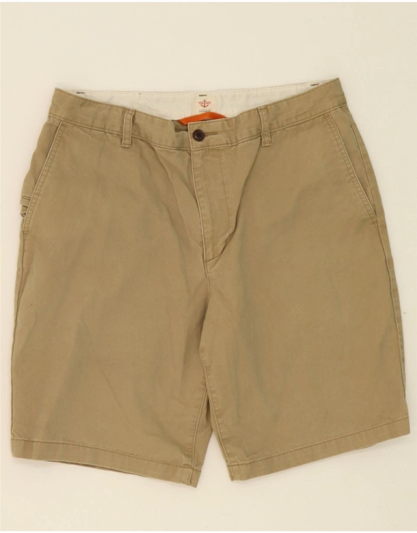DOCKERS Mens Chino Shorts W34 Large Beige Cotton Casual Ease
