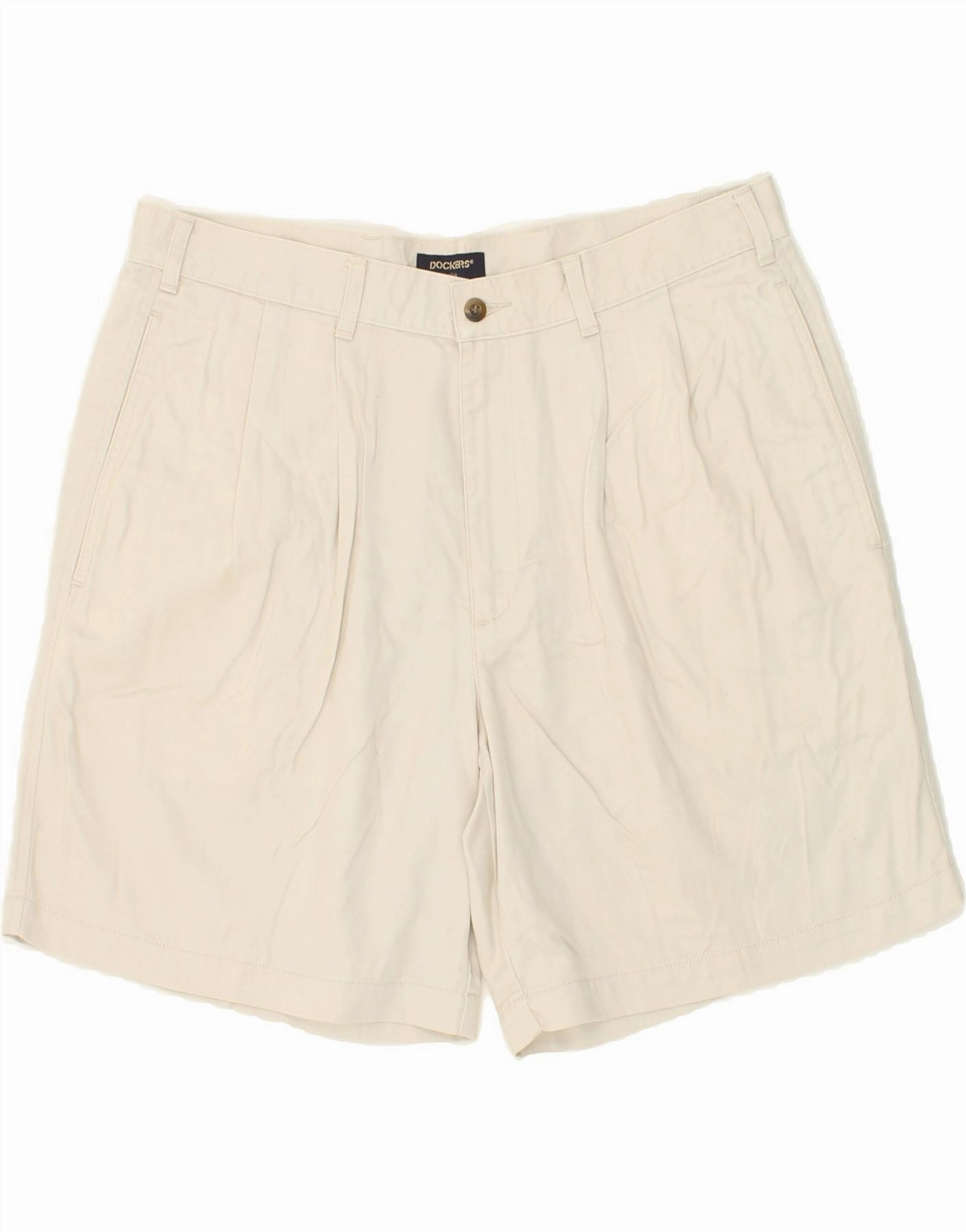 All Comfort DOCKERS Mens Chino Shorts W34 Large Beige