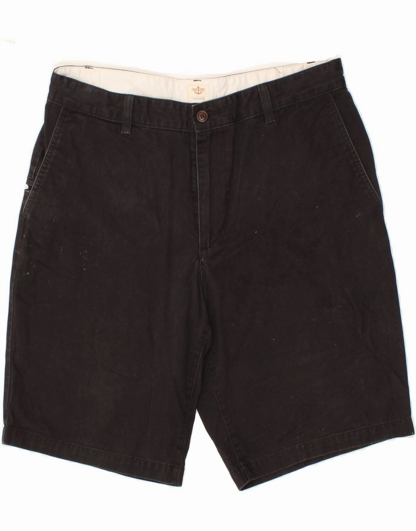 Sleek Style DOCKERS Mens Chino Shorts W34  Large Black Cotton