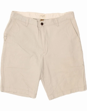 DOCKERS Mens Chino Shorts W34 Large Grey Cotton Cotton Blend Functional Waist