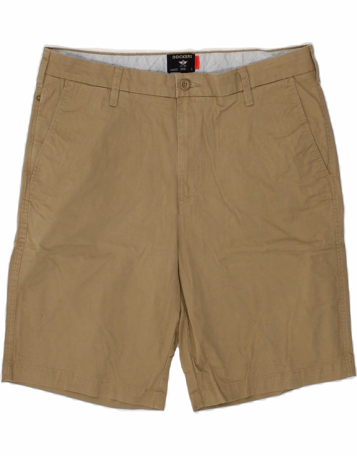 hip look Layering Piece DOCKERS Mens Chino Shorts W36 Large Beige Cotton