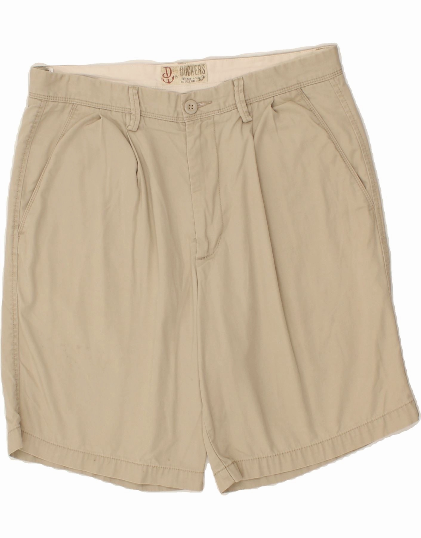 DOCKERS Mens Chino Shorts W36 Large  Beige Cotton Everyday Fit Warm Look