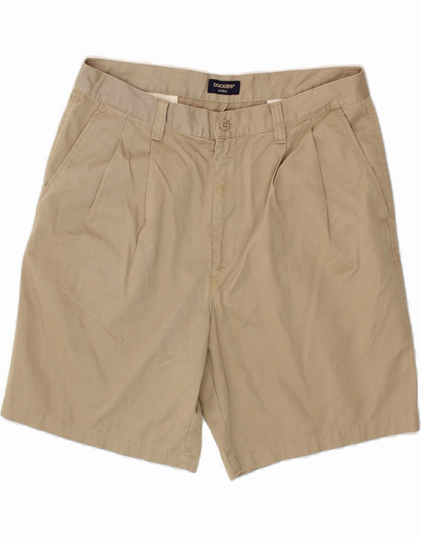 DOCKERS Mens Chino Shorts W36 Large Beige Cotton Comfort Stretch Cool Look