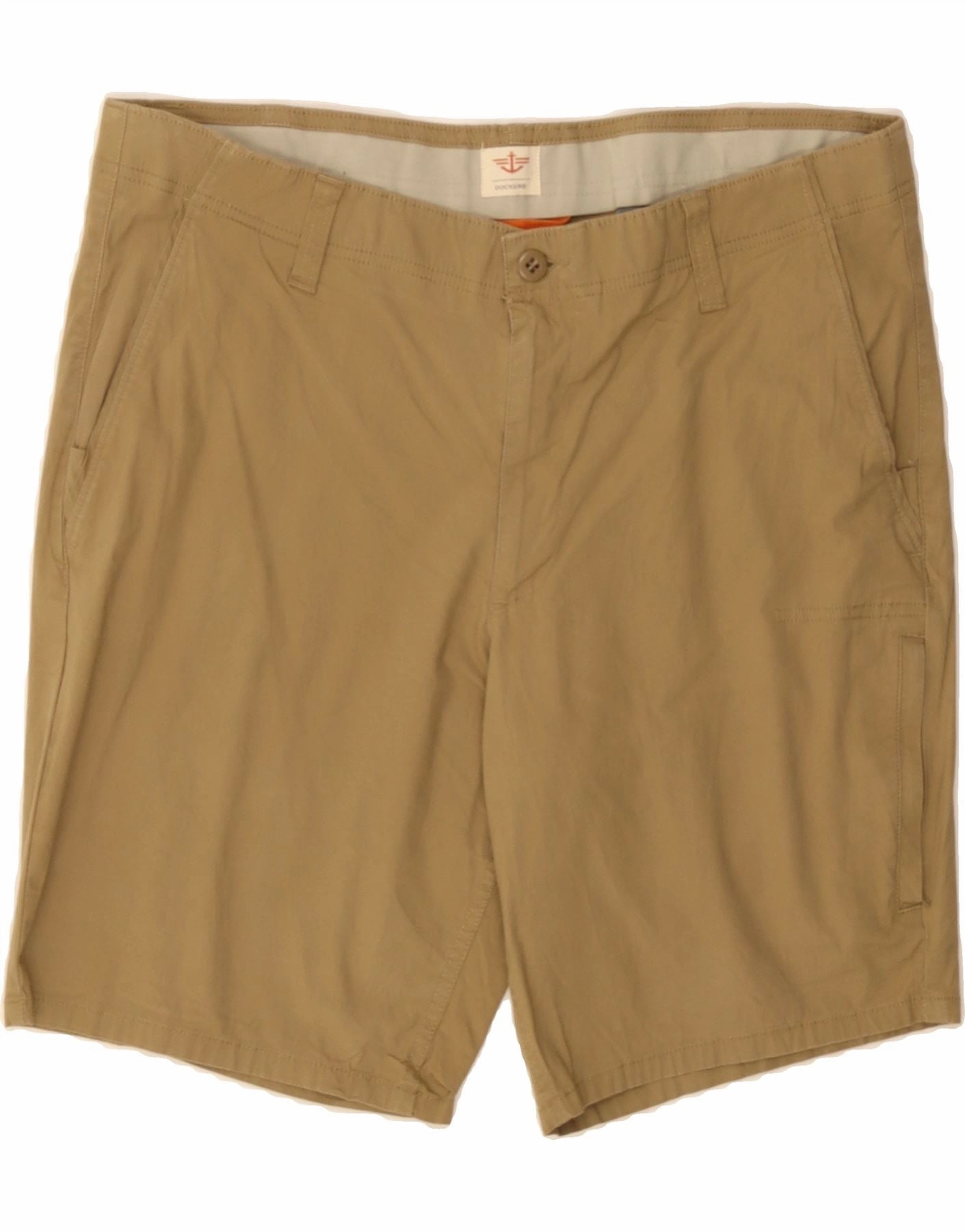 DOCKERS Mens Chino Shorts W36 Large  Brown Cotton Adaptive design Bold colors