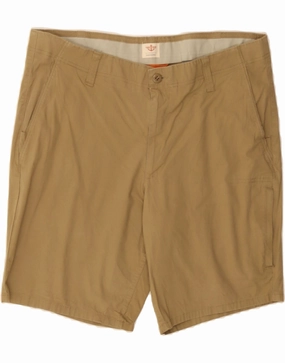 DOCKERS Mens Chino Shorts W36 Large  Brown Cotton Adaptive design Bold colors