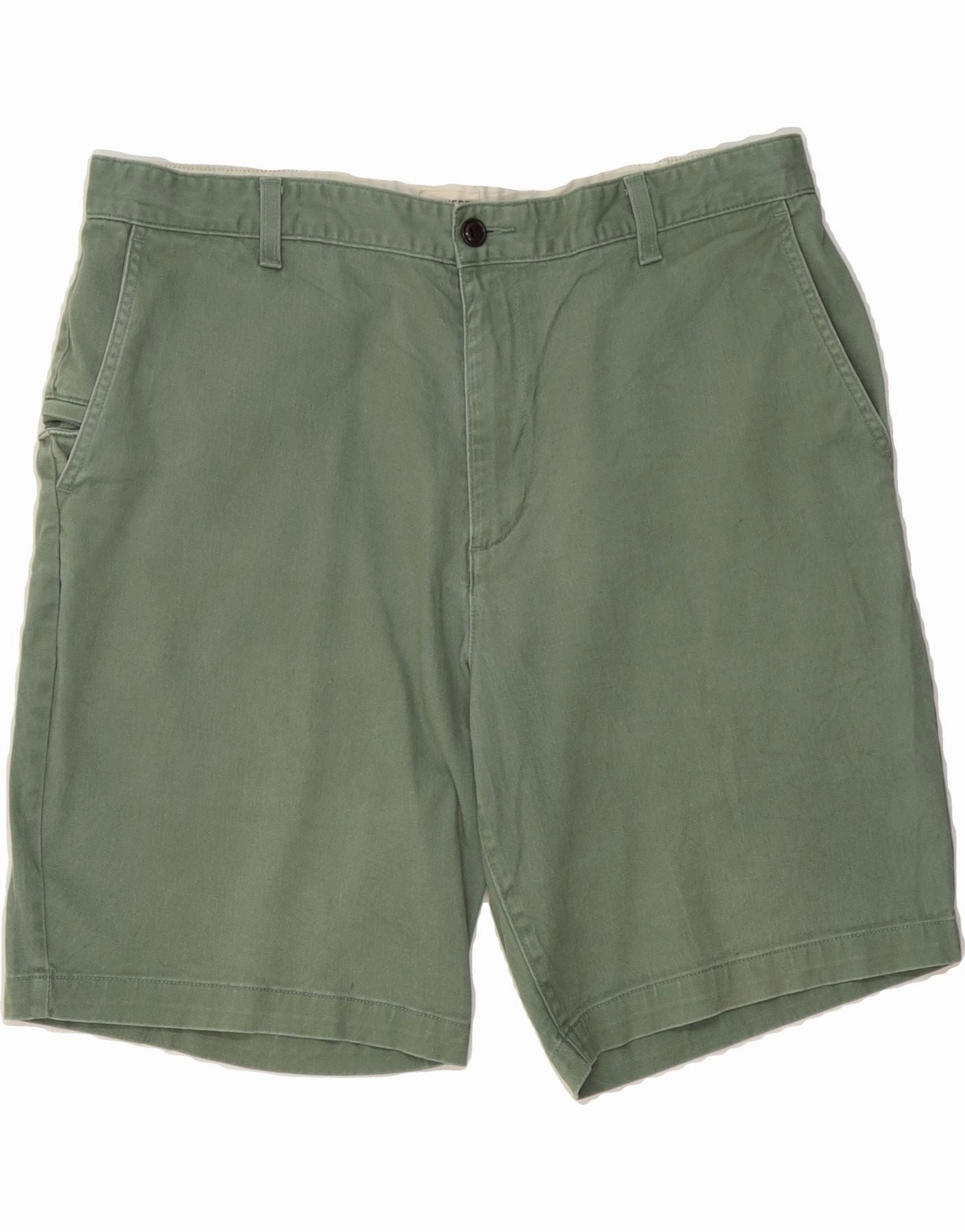 DOCKERS Mens Chino Shorts W36 Large Green Cotton Lightweight Flex