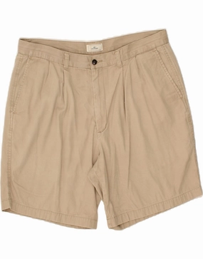 Quick Adjust Fit Tagless Design DOCKERS Mens Chino Shorts W38 XL Beige Cotton
