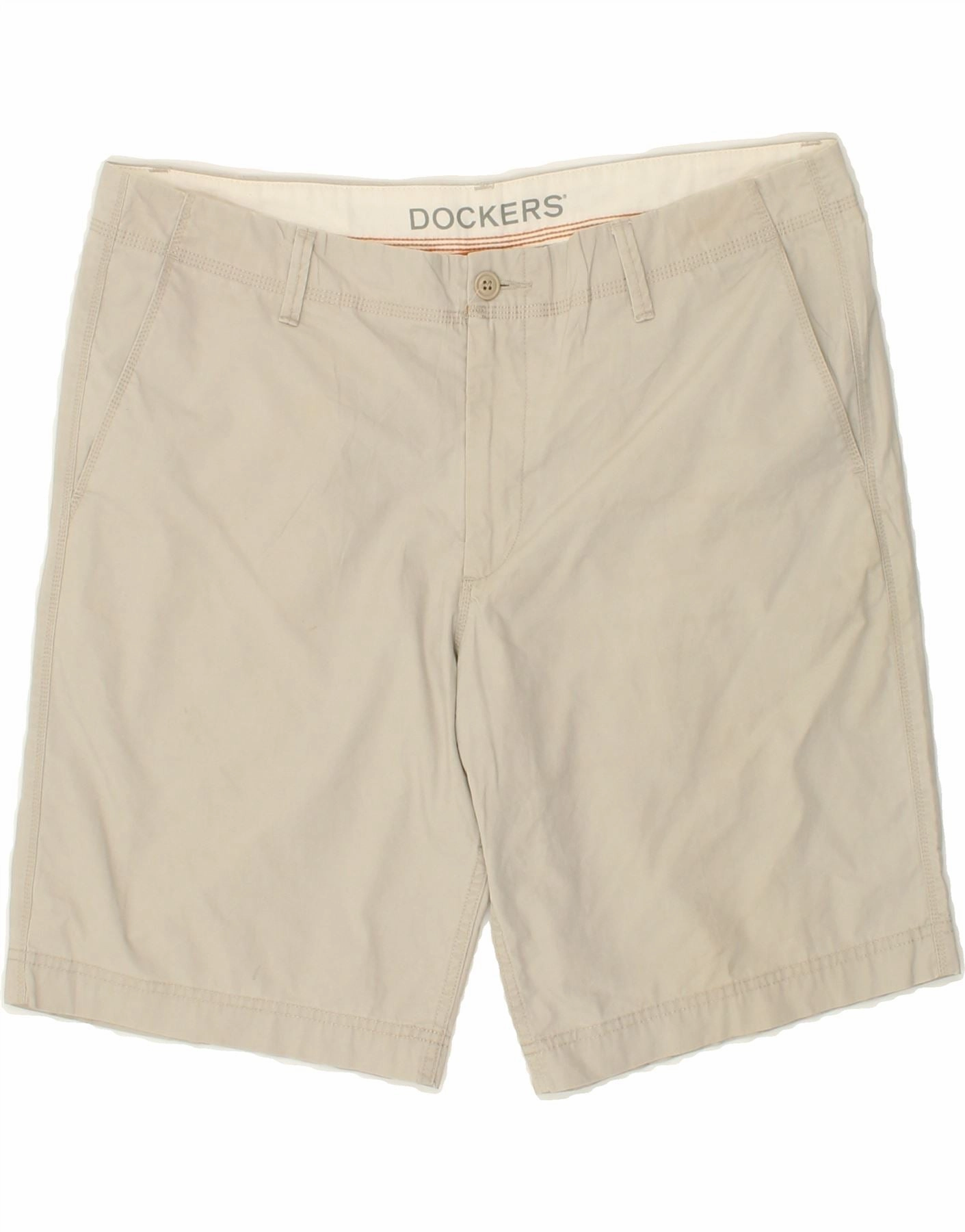 DOCKERS Mens Chino Shorts W38 XL Beige Cotton Fitness Enthusiast