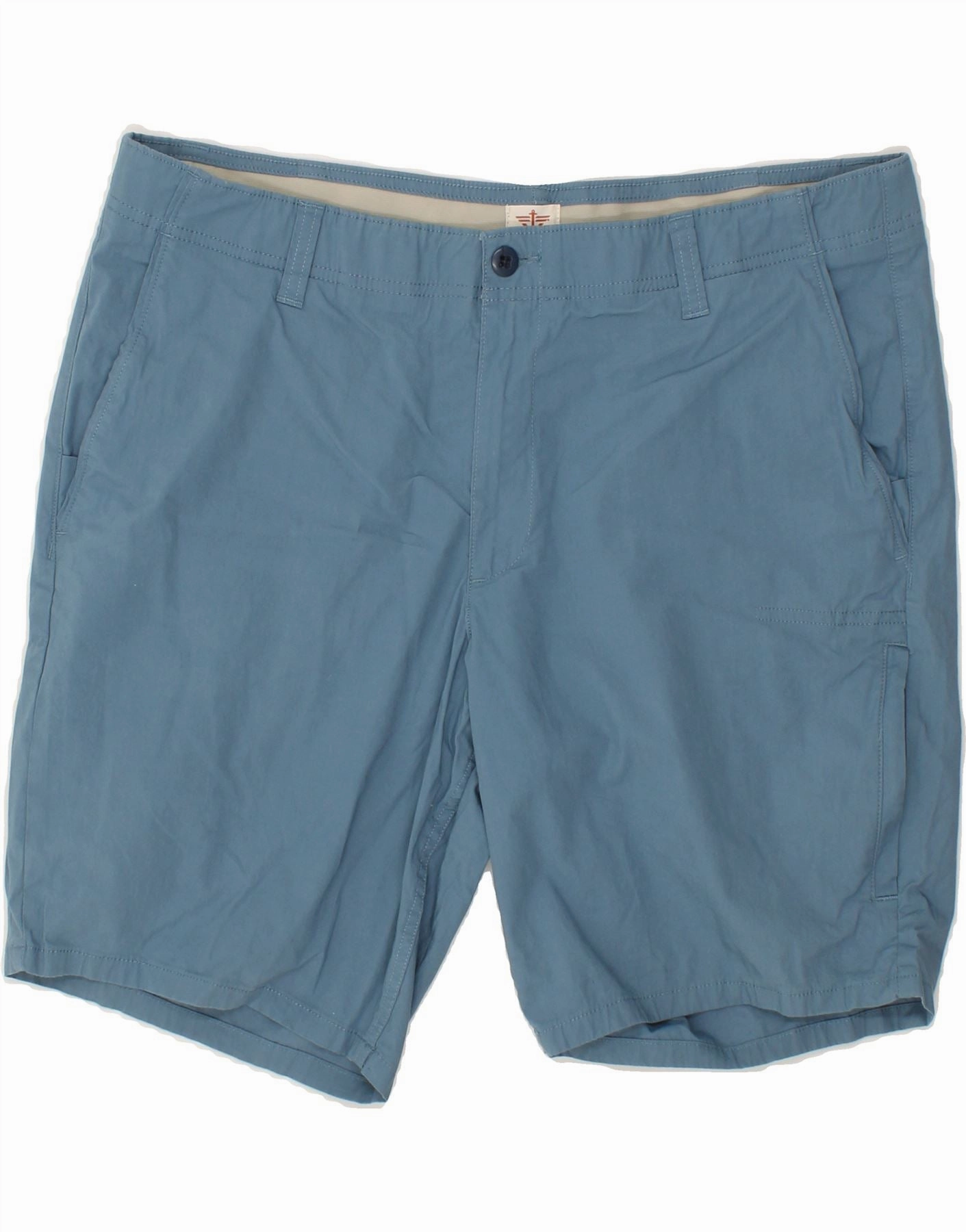 DOCKERS Mens Chino Shorts W38 XL Blue Cotton Slim Stretch