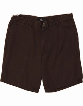 DOCKERS Mens Chino Shorts W38 XL Brown Cotton Layered Cuff Design