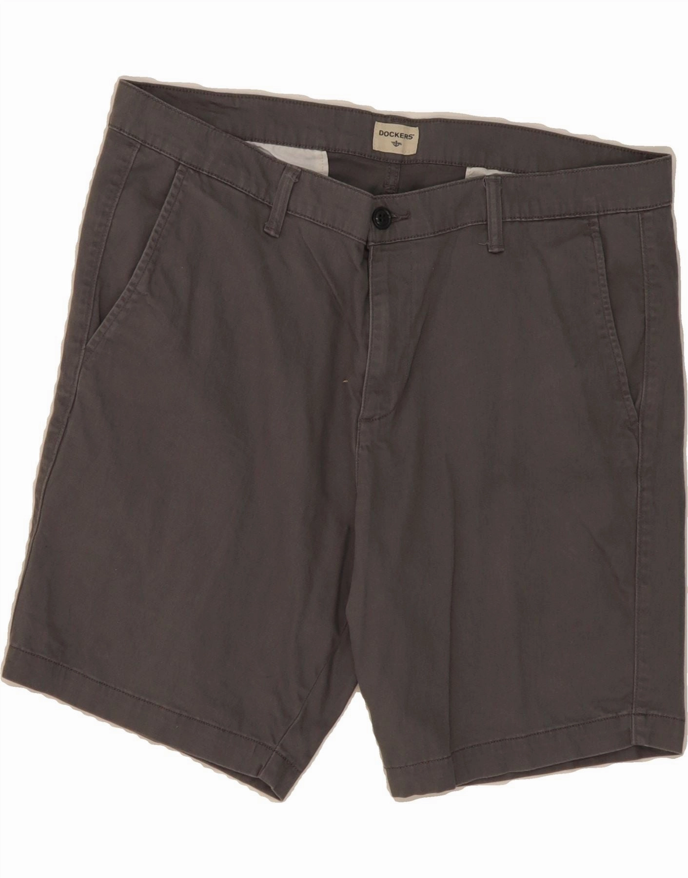 Wrinkle-Resistant DOCKERS Mens Chino Shorts W38 XL Grey Cotton