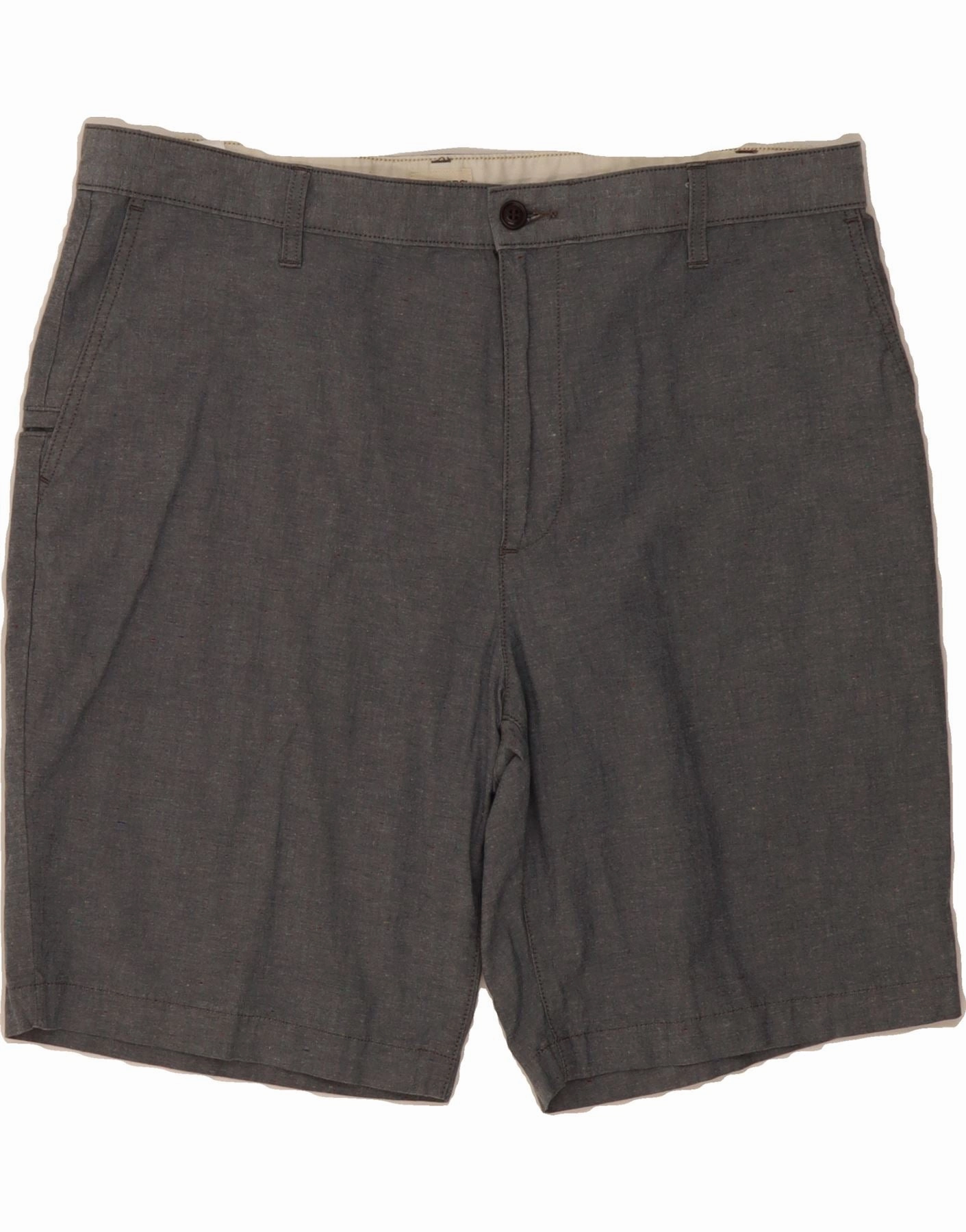 DOCKERS Mens Chino Shorts W38 XL Grey Cotton ribbed texture technology industry