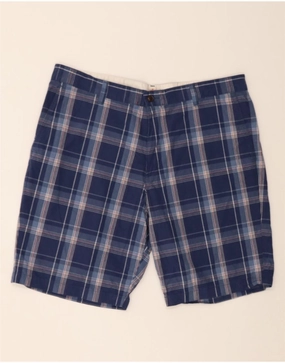 Versatile Layering Comfy Wear DOCKERS Mens Chino Shorts W38 XL Navy Blue Check Cotton