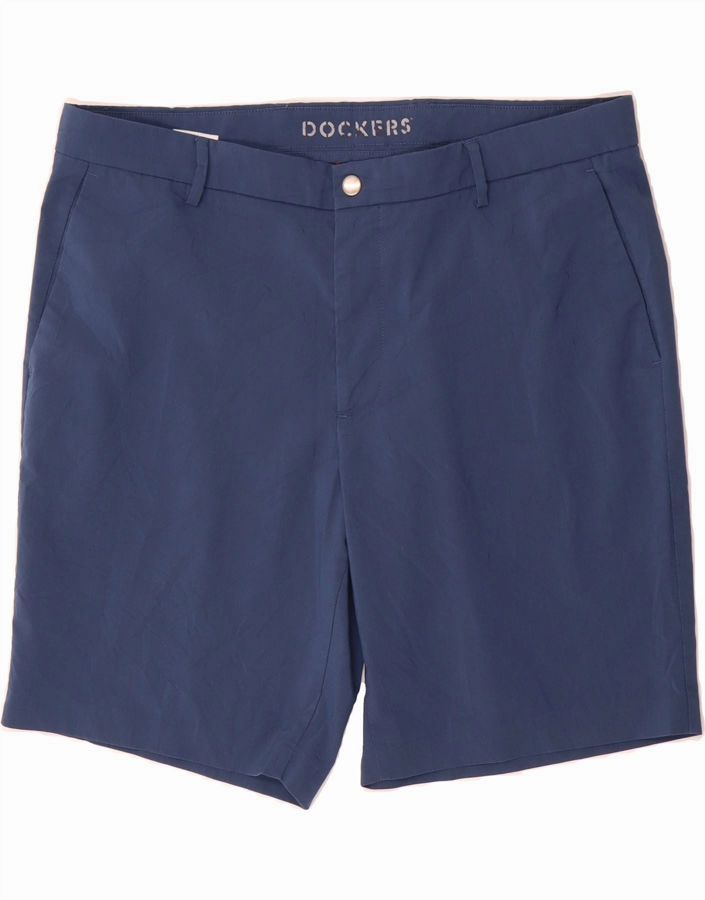 Fresh Day Layered Hem Detail DOCKERS Mens Chino Shorts W38 XL Navy Blue Polyester