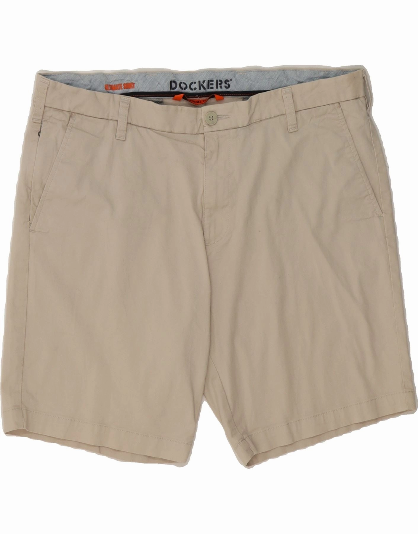 DOCKERS Mens Chino Shorts W38 XL White Cotton Tagless Design