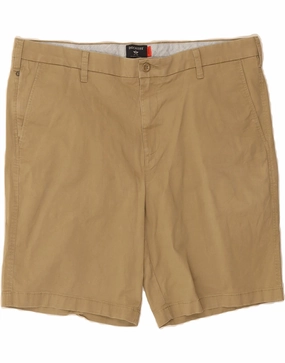 DOCKERS Mens Chino Shorts W40 XL Brown Cotton Tagless label Flexible Movement Cut
