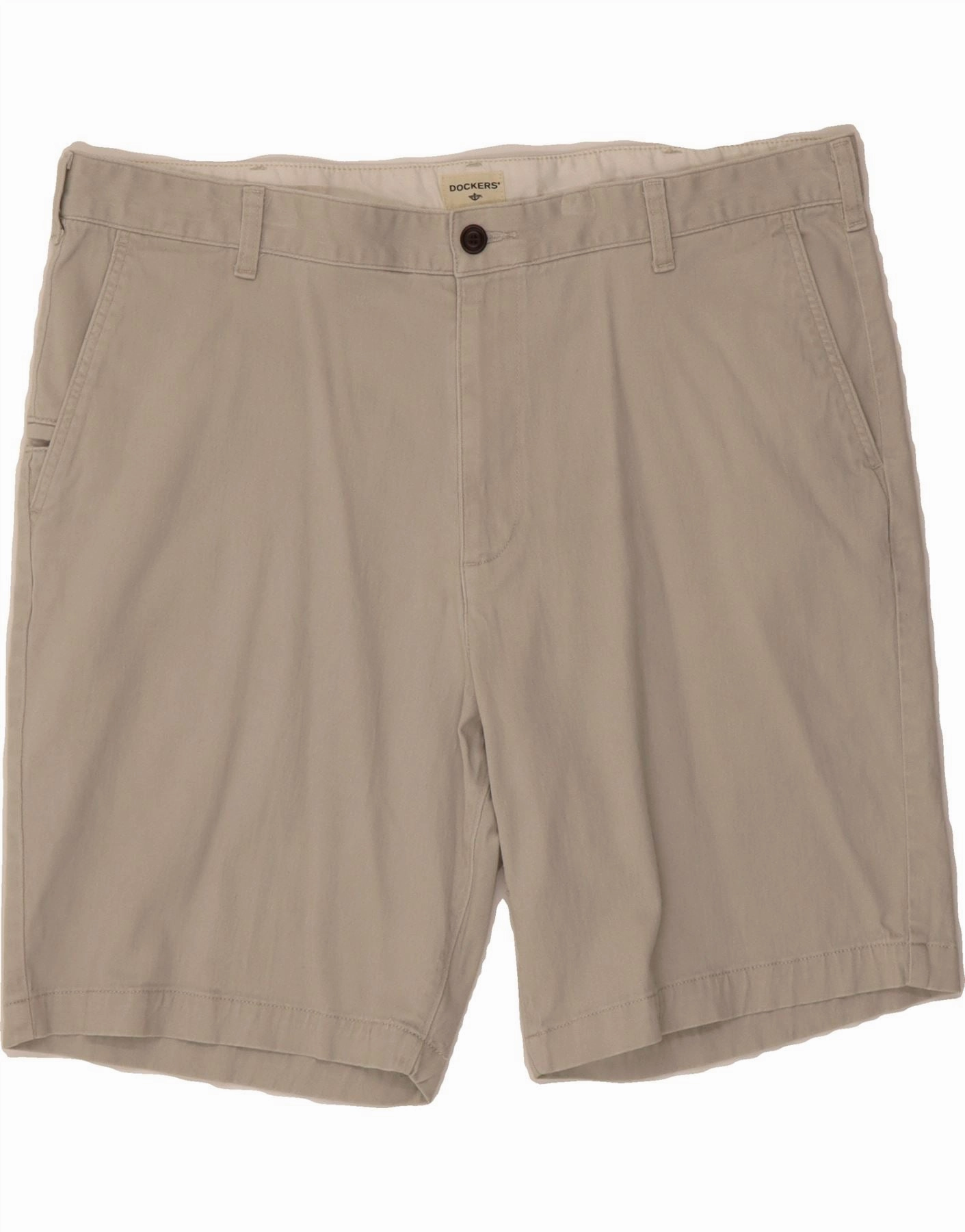 Breathable Mesh Panels ZipperedSecurity DOCKERS Mens Chino Shorts W40 XL Grey Cotton