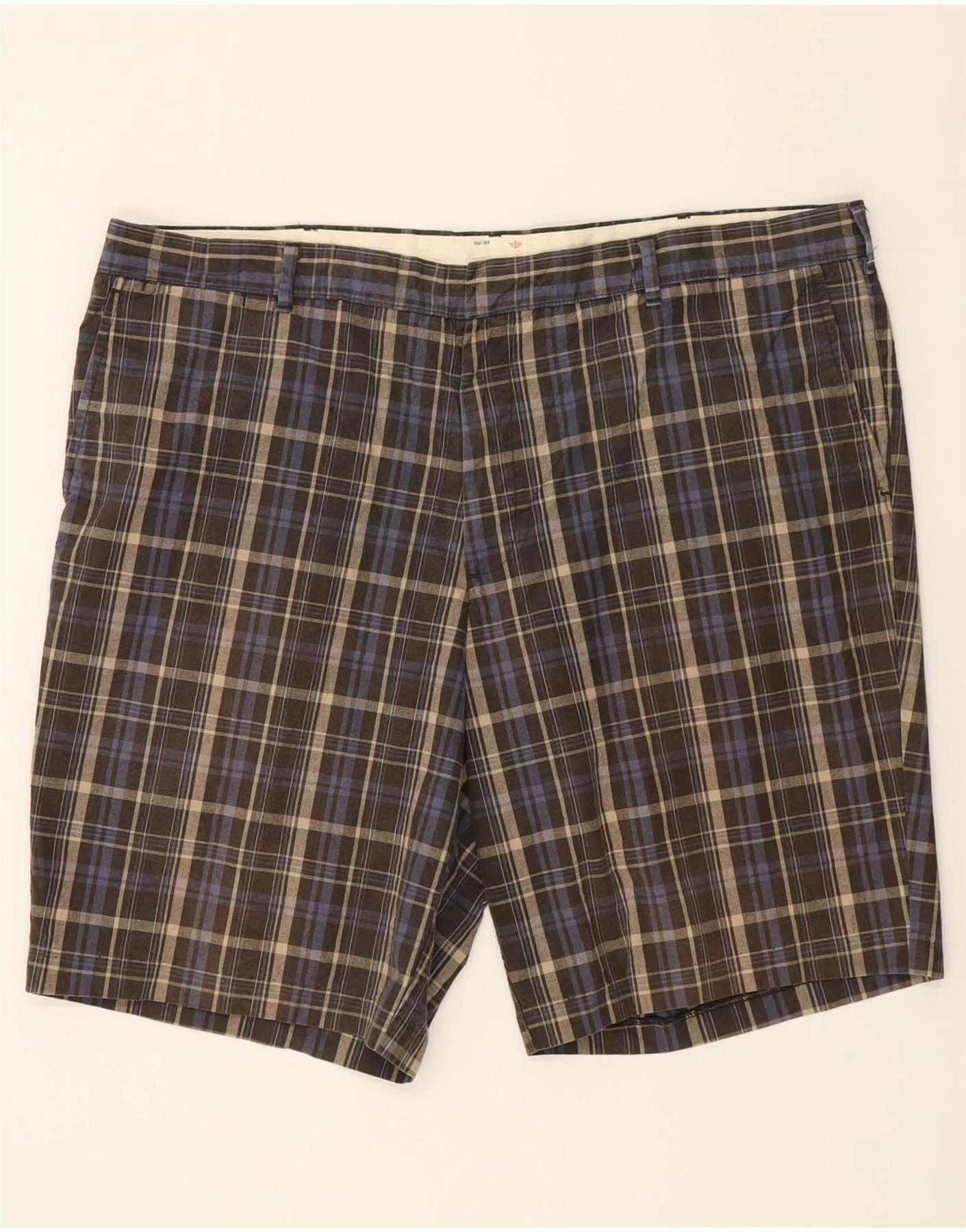 Outdoor Look DOCKERS Mens Chino Shorts W42 2XL Brown Check Cotton