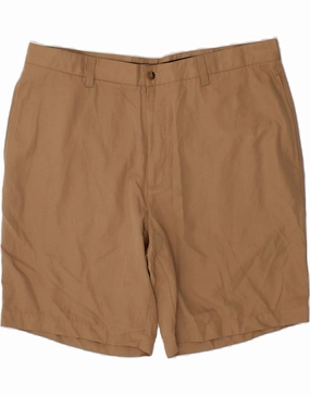 DOCKERS Mens Chino Shorts W42 2XL Brown Polyester Breathable Fit