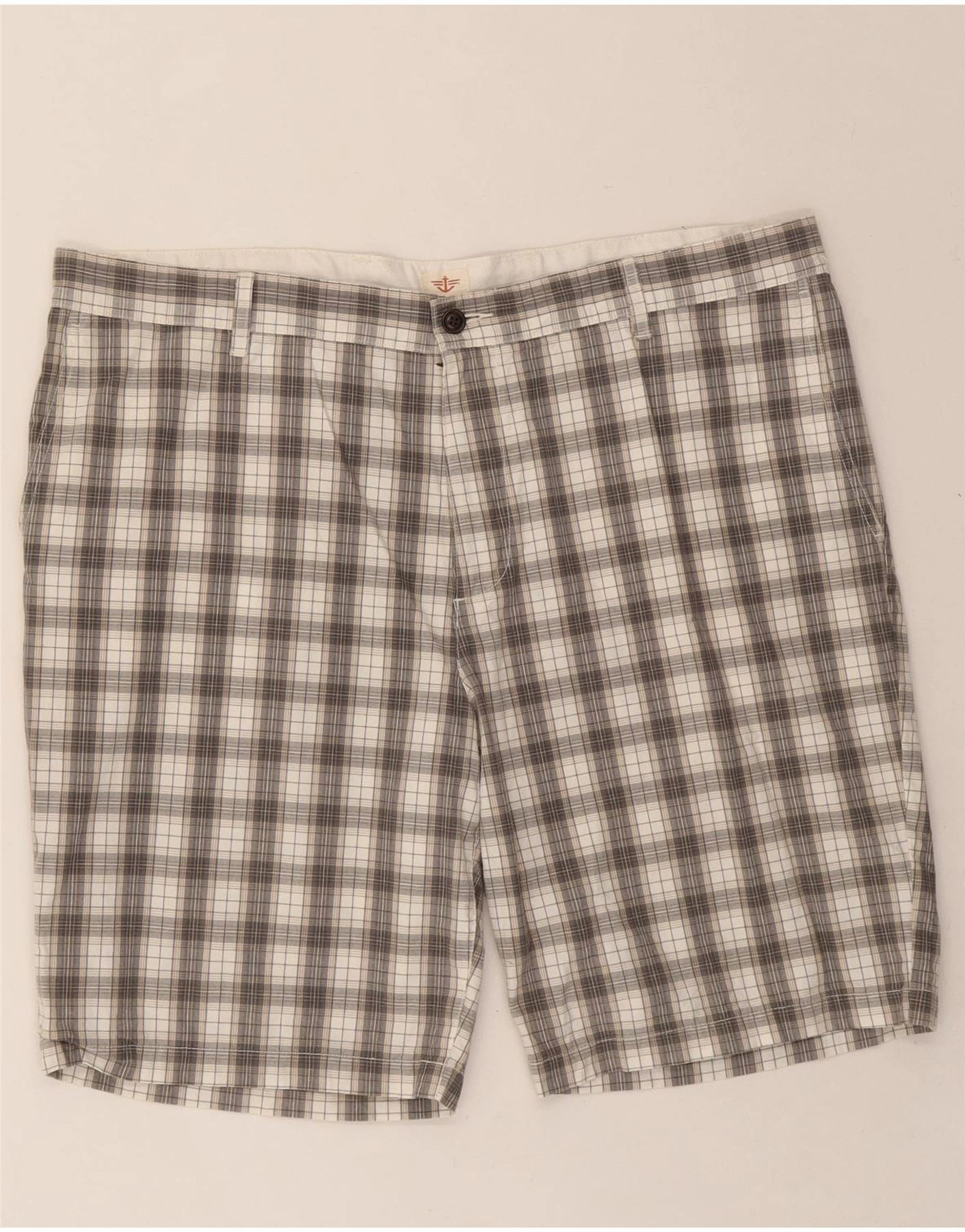 meditation wear sports accessory DOCKERS Mens Chino Shorts W42 2XL Grey Check Cotton