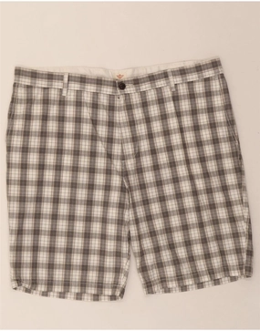 meditation wear sports accessory DOCKERS Mens Chino Shorts W42 2XL Grey Check Cotton