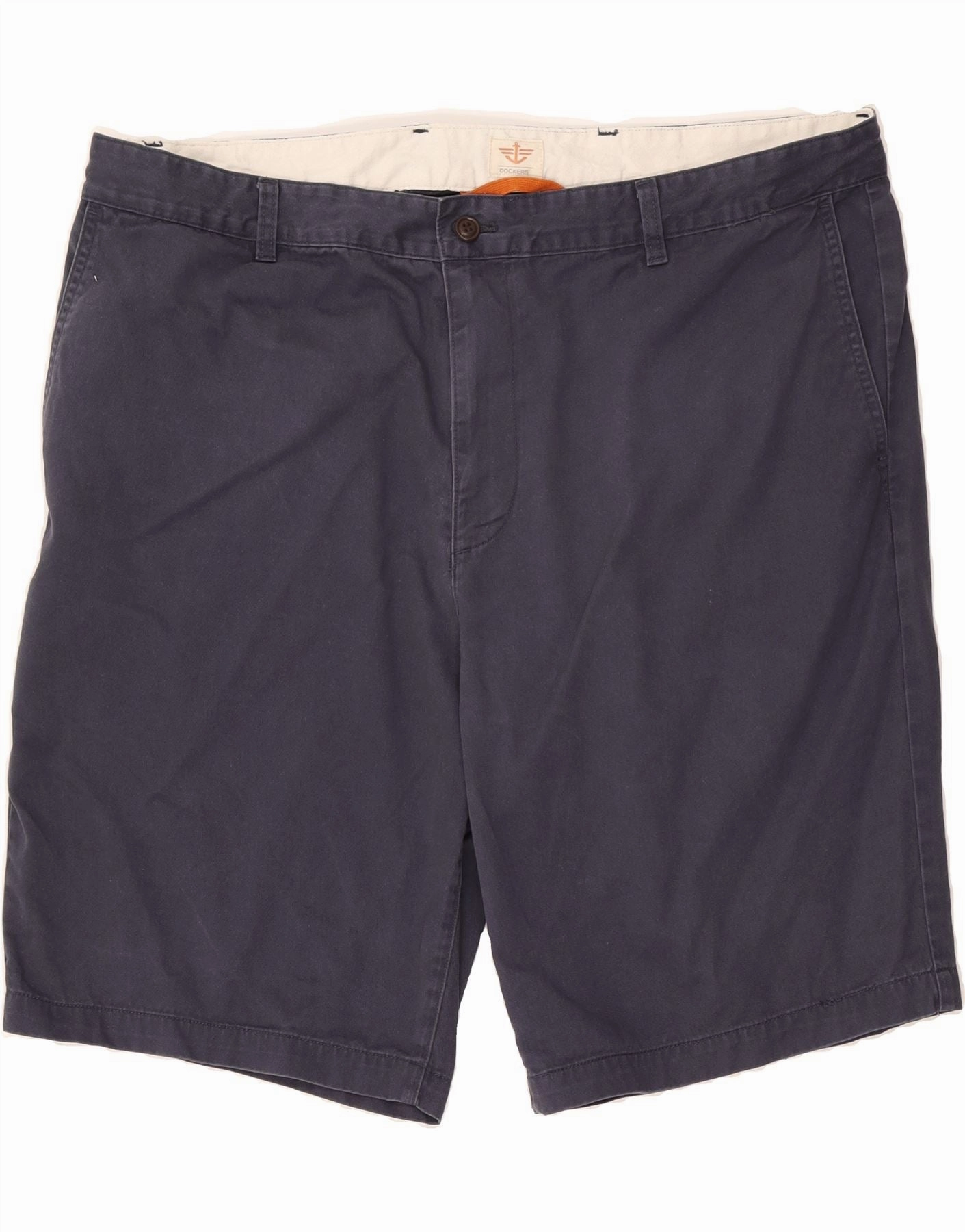 Evening Wear Seamless Waistband DOCKERS Mens Chino Shorts W42 2XL Navy Blue Cotton