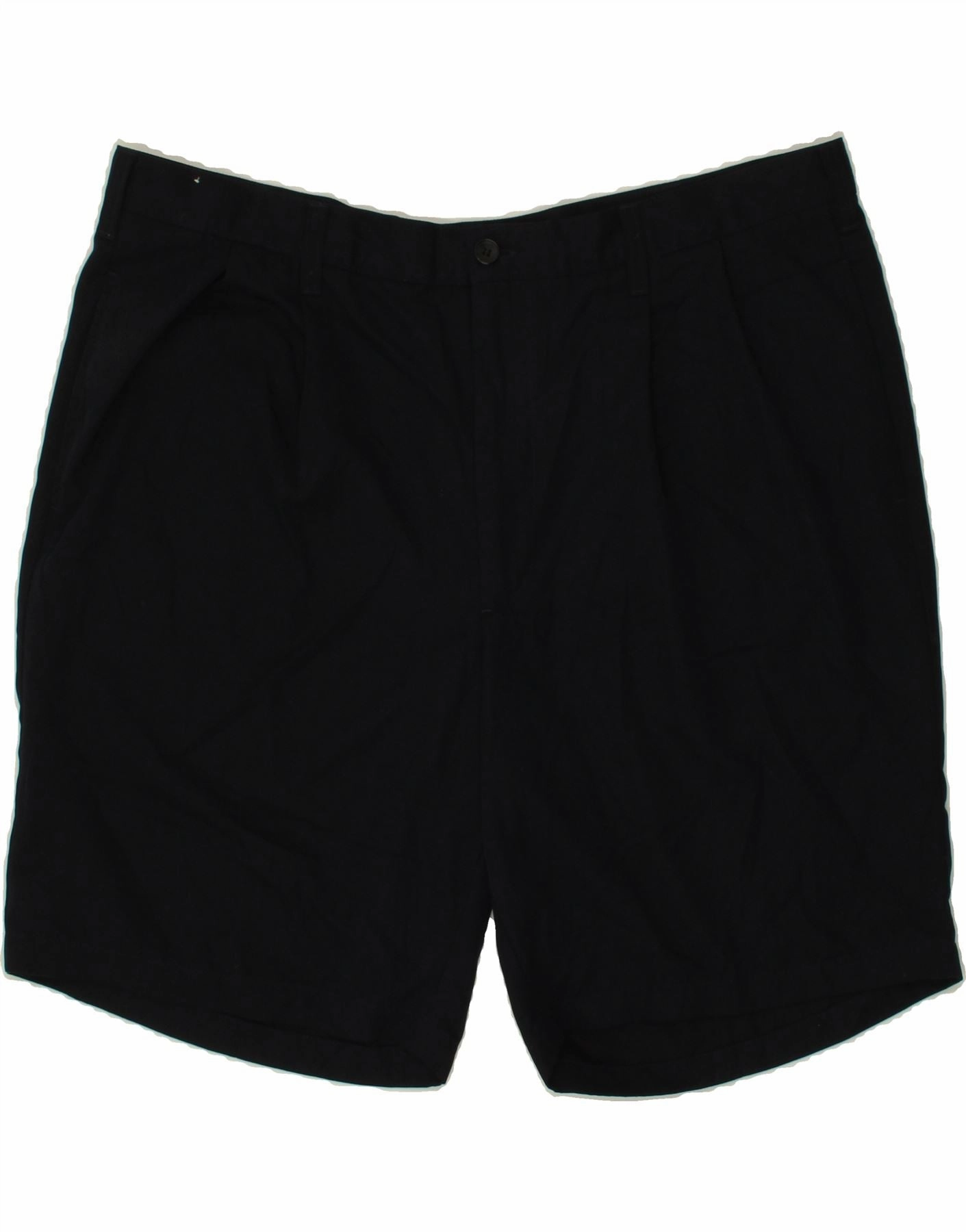 DOCKERS Mens Chino Shorts W42 2XL Navy Blue Polyester WindResistantWeave