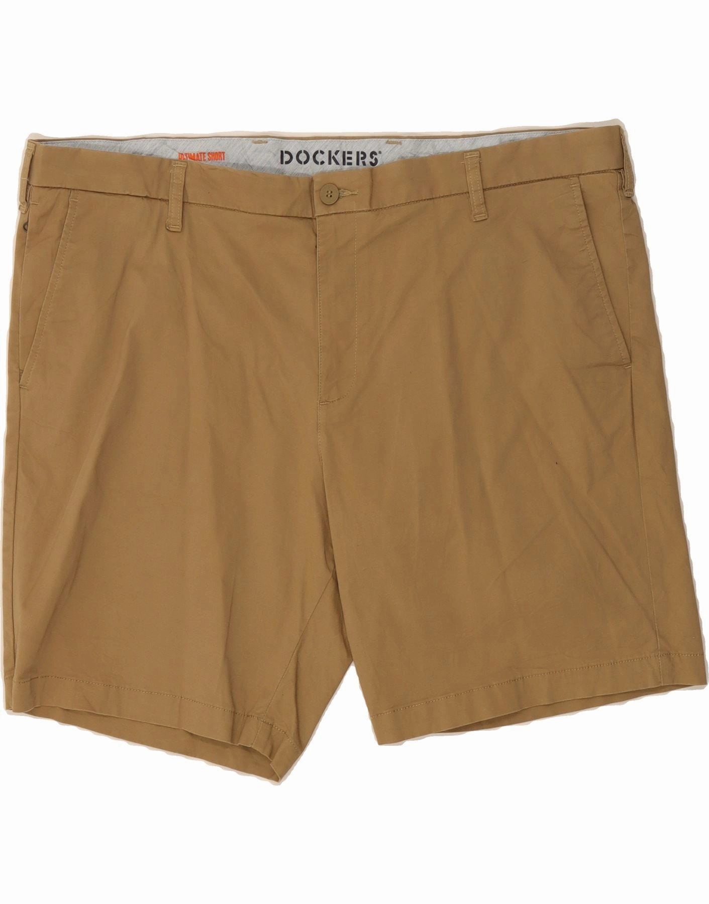 DOCKERS Mens Chino Shorts W44 2XL Beige Cotton Cooling Mesh Lining