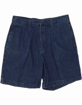 DOCKERS Mens Denim Shorts W34 Large Blue Warm Fit