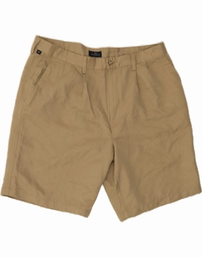 DOCKERS Mens Golf Relaxed Fit Chino Shorts W38 XL Beige Polyester Non Irritating Seams Sporty Vibe
