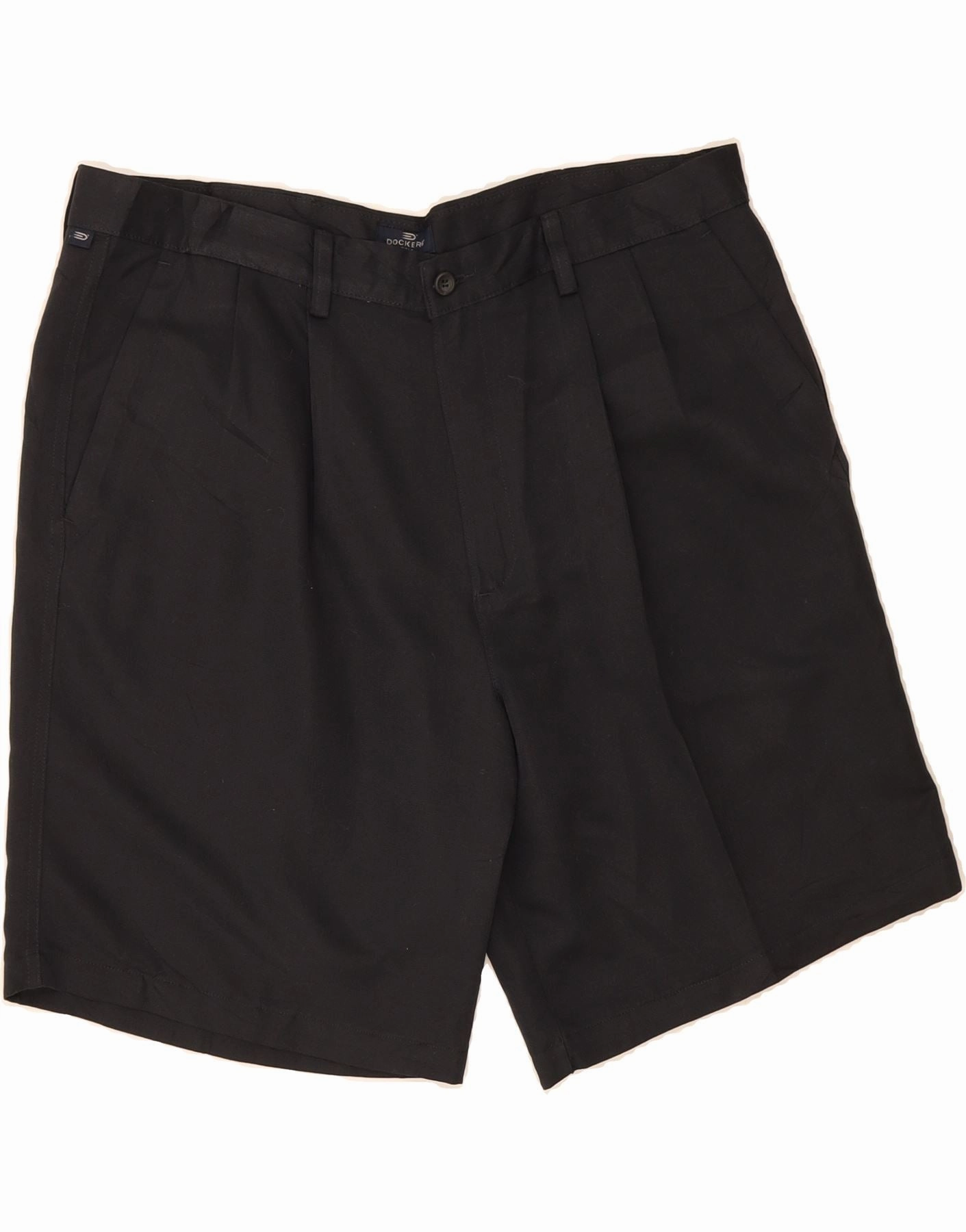 DOCKERS Mens Golf Relaxed Fit Pegged Chino Shorts W38 XL Navy Blue Sports Wear